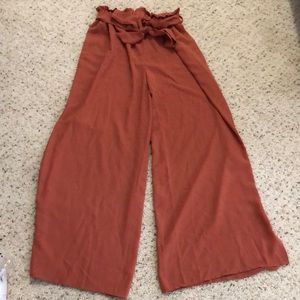 Coral long flowy pants